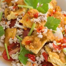 ยำไข่เจียว+หมูสับ