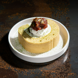 Matcha Cake Roll with Red Bean