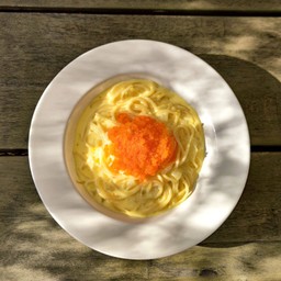 สปาเก็ตตี้ซอสครีมไข่กุ้ง