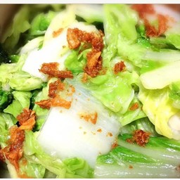 ผัดผักกาดขาวน้ำมันหอย