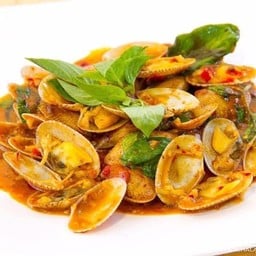 ผัดหอยลาย spicy stir fried with clams