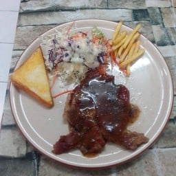 เสต็กสันคอหมู (พริกไทยดำ)