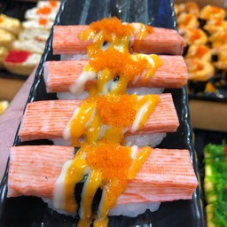 Crab Stick With Salad Sauce Sushi
