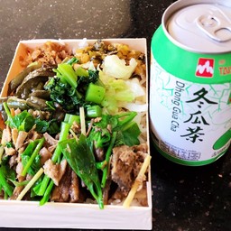 ข้าวกล่องเจ+น้ำฟัก