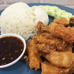 ข้าวสามชั้นทอด. จิ้มแจ่ว