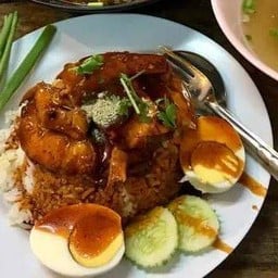 ข้าวหมูแดง หมูกรอบ (ธรรมดา)