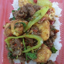 กะเพราเนื้อเต้าหู้