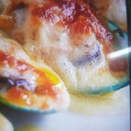 หอยแมลงภู่นิวซีเเลนด์อบชีส