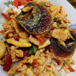 ข้าวไข่เจียวทรงเครื่อง(ฟรีน้ำพริก) ฟรีน้ำพริก