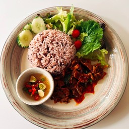 ผัดพริกเผาราดข้าว Stir Fried Chili Paste