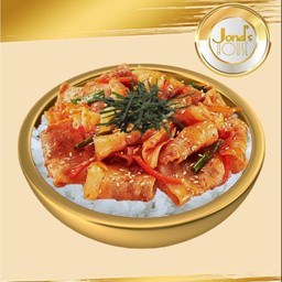 ข้าวญี่ปุ่นสามชั้นสไปซี่บูลโกกิ (Korean Spicy Pork Bulgogi Bowl)