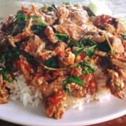 ข้าว กะเพราเนื้ิอสัน