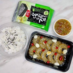 Set ลองกุ้งดอง ข้าวญี่ปุ่น+สาหร่าย