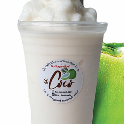 มะพร้าวปั่นนมสดพร้อมเนื้อกรุปๆ