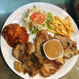 สเต็กหมู+ทีโบน