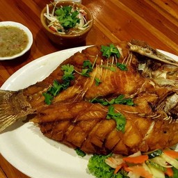 ปลากระพงทอดน้ำปลา