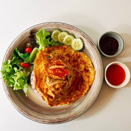 ไข่เจียวราดข้าว Thai style omelet