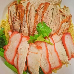 บะหมี่เป็ดย่าง+หมูแดง