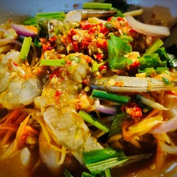 ยำมะม่วงกุ้งสด