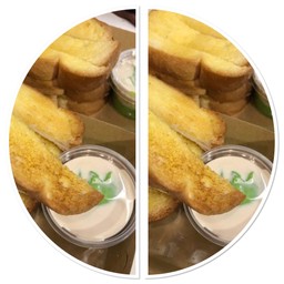 ปังปิ้งจิ้มสังขยา+ปังปิ้งจิ้มสังขยา