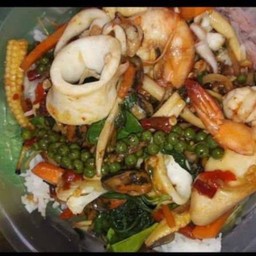 Kee Mao Seafood With Rice