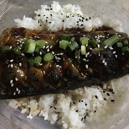 ข้าวหน้าปลาซาบะราดซอสเทอริยากิ