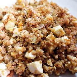 เต้าหู้ไข่ผัดหมูสับราดข้าว