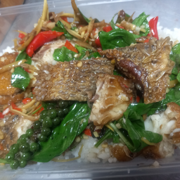Stir-fried Spicy Fish with Fried Egg