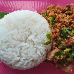 ข้าวราดหมูคลุกฝุ่น