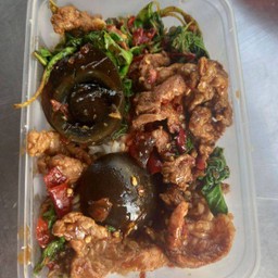Basil, Minced Pork, Century Egg