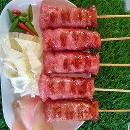 ข้าวฟ่าง หมูปิ้งนมสด