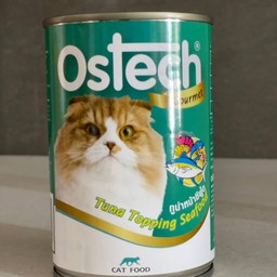 อาหารแมวกระป๋องออสเทค ทูน่าหน้าซีฟู้ด (400g) สำหรับแมวอายุ 3เดือนขึ้นไป