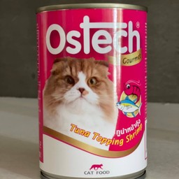 อาหารแมวกระป๋องออสเทค ทูน่าหน้ากุ้ง (400g) สำหรับแมวอายุ 3เดือนขึ้นไป