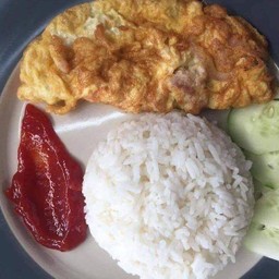 Minced Pork Omelette With Rice