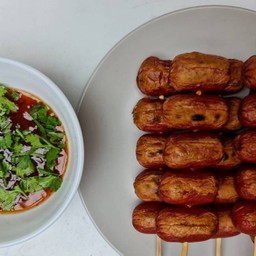 ไส้กรอกแดงปิ้ง  5 ไม้