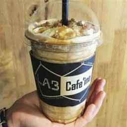 นมสด ปั่น กล้วย + คาราเมล ปั่น