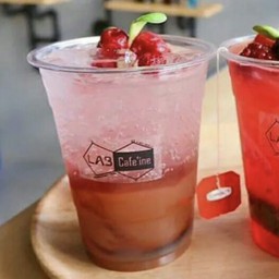 ราสเบอร์รี่โซดา + ชาเออร์เกย์เจลลี่ เย็น