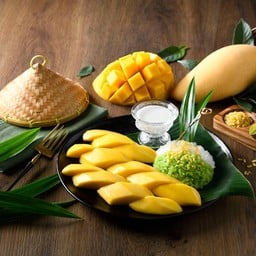 ข้าวเหนียวมะม่วง ขาวใบเตย (เจ)