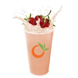 ชาเขียวโยเกิร์ตสตรอเบอรี่