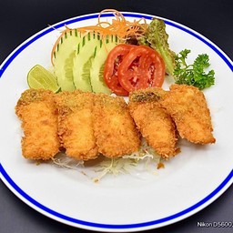 No.129 แซลมอนชุปเกล็ดขนมปังทอด