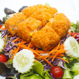 สลัดแซลมอนชีสทอด