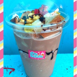 ปังเย็นโอวัลติน+ท็อปปิ้ง4อย่าง