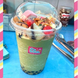 ปังเย็นชาเขียว+ฟรีท็อปปิ้ง4อย่าง