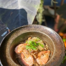 กุ้งอบวุ้นเส้นเห็ดหอม ข้างโรงพักเพ