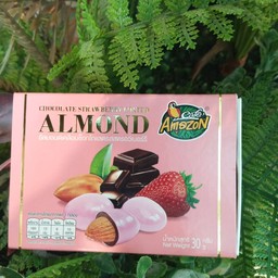 อัลมอนด์เคลือบช็อกโกแลตรสสตรอเบอร์รี่