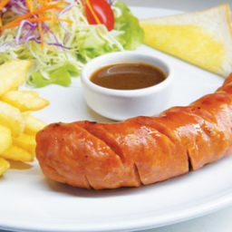 สเต็กไส้กรอกหมูรมควัน