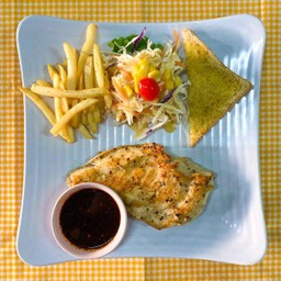 สเต็กอกไก่ซอสหม่าล่า
