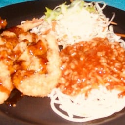 สปาเก็ตตี้กุ้งทอดสไปรซี่