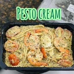 สปาเกตตี เพรสโต้ครีมกุ้ง