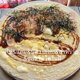 โอคาโนมิยากิ&ไข่&แฮม